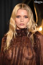 Abbey LeeSexy in Abbey Lee Sexy Flashes Her Hot Breasts At Saint Laurent Fashion Show In Paris