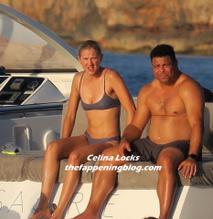 Celina LocksSexy in Celina Locks and Ronaldo enjoy a day at sea aboard a yacht in Formentera