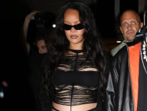 Rihanna Sexy in Rihanna Sexy Seen With A$Ap Rocky Wearing A Sultry Black Dress While Leaving L'Arc Nightclub In Paris