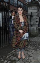 Charli XCXSexy in Charli XCX Cleavage  Leaving Vivienne Westwood's London Fashion Show 