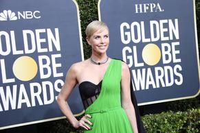 Charlize TheronSexy in Charlize Theron walks the Golden Globes red carpet in Beverly Hills