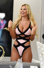 Christine McGuinnessSexy in Christine McGuinness gets the temperatures soaring and looks sensational as she films scenes for the show in a swimwear shop in Wilmslow, Cheshire