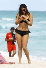 Claudia RomaniSexy in Claudia Romani Sexy in Black in A Bikini Body at the Beach in Miami 