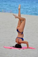 Claudia RomaniSexy in Claudia Romani Sexy  in A Tiny Blue Bikini in West Palm Beach, Florida 