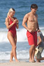  alt="Olivia Dunne Sexy in Olivia Dunne Sexy Shows Off Her Sizzling Body In A Spicy Red Swimsuit While Filming The Baywatch Reboot In La"