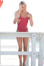  alt="Olivia Dunne Sexy in Olivia Dunne Sexy Shows Off Her Sizzling Body In A Spicy Red Swimsuit While Filming The Baywatch Reboot In La"