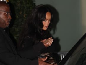 Rihanna Sexy in Rihanna Sexy Seen With A$Ap Rocky Wearing A Sultry Black Dress While Leaving L'Arc Nightclub In Paris
