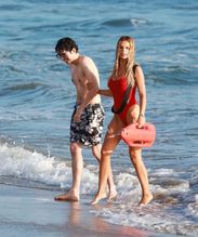  alt="Brooks Nader Sexy in Brooks Nader Sexy Shows Off Her Sizzling Body In A Spicy Red Swimsuit While Filming The Baywatch Reboot In La"