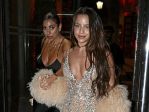 Emilia Mernes Sexy Shows Off Her Hot Cleavage In A Glamorous Sheer Gown At The ELLE Style Awards In Madrid