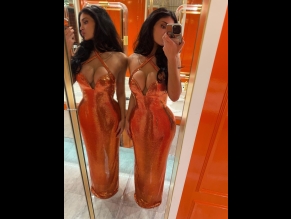 Kylie Jenner Sexy Shows Off Her Hot Boobs And Booty In A Skin-Tight Metallic Dress At The Palm Springs Awards In California