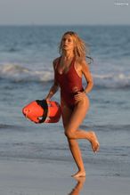  alt="Brooks Nader Sexy in Brooks Nader Sexy Shows Off Her Sizzling Body In A Spicy Red Swimsuit While Filming The Baywatch Reboot In La"