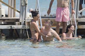 Danielle LloydSexy in Danielle Lloyd parties in Ibiza with husband Michael and friends Bikini 