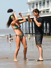 Danielle LloydSexy in Danielle Lloyd hits the beach on the hottest day of the year in the UK,