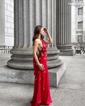 CAYLEECOWANSTUNSINSEXYREVEALINGREDDRESSATCUCCULELLISHAHEENFASHIONSHOWINNYC - NUDE STORY