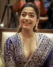 Rashmika MandannaSexy in Rashmika Mandanna Pushpa Movie Press Meet In Kerala