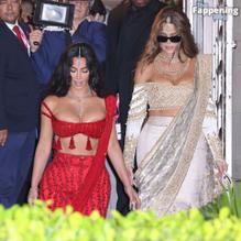 KIMKARDASHIANSEXYWITHKHLOEKARDASHIANSHOWINGOFFHERHOTCLEAVAGEINASPICYREDDRESSATANANTAMBANISWEDDINGINMUMBAI - NUDE STORY