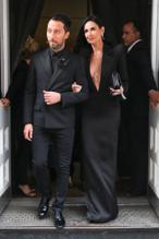Demi Moore exits The Mercer in a cleavage-baring black dress for the 2019 Met Gala red carpet in New York