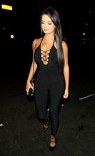 DEMIROSESEXYGOINGOUTTONOVIKOVRESTAURANTINATIGHTBLACKCATSUITINLONDON - NUDE STORY