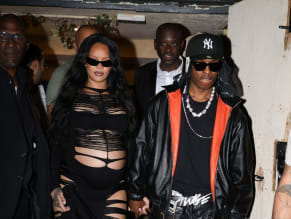 Rihanna Sexy in Rihanna Sexy Seen With A$Ap Rocky Wearing A Sultry Black Dress While Leaving L'Arc Nightclub In Paris
