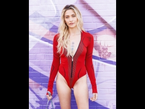Paris Jackson Sexy Sizzles In A Spicy Red Bodysuit At The OFF-WHITE Runway In New York