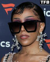 Doja CatSexy in Doja Cat Sexy Seen Flashing Her Tits In A See-Through Dress At The Super Bowl Party in California 