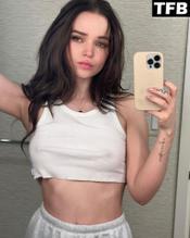 Dove CameronSexy in Dove Cameron Poses Showing Off Her Nipples In A White Top On Social Media 