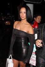 Draya Michele Sexy in a sheer top as she leaves the Delilah restaurant in West Hollywood