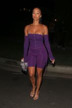 Draya MicheleSexy in Draya Michele Sexy Shows off Her Curvy Figure While Leaving A Party in Encino