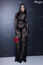 Dua LipaSexy in Dua Lipa Sexy Shows Off Her Beautiful Figure in a Hot Transparent Dress at the GCDS Fashion Show in Milan 