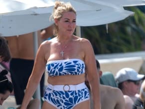 Claire Sweeney Sexy in Claire Sweeney Sexy Spotted Showing Off Her Attractive Bikini Body In Barbados Beach