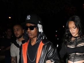 Rihanna Sexy in Rihanna Sexy Seen With A$Ap Rocky Wearing A Sultry Black Dress While Leaving L'Arc Nightclub In Paris