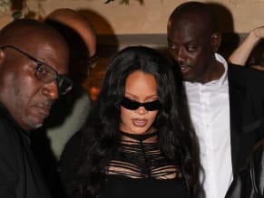 Rihanna Sexy in Rihanna Sexy Seen With A$Ap Rocky Wearing A Sultry Black Dress While Leaving L'Arc Nightclub In Paris