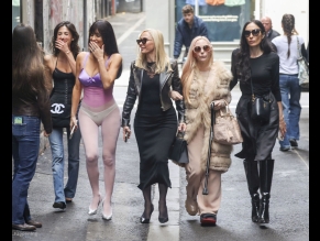 Bianca Censori Sexy Spotted Showing Off Her Hot Assets In A Purple Bodysuit In Melbourne