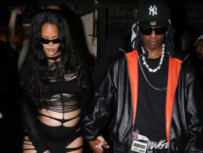 Rihanna Sexy in Rihanna Sexy Seen With A$Ap Rocky Wearing A Sultry Black Dress While Leaving L'Arc Nightclub In Paris
