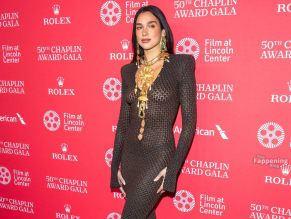 Dua Lipa Sexy in Dua Lipa Sexy Flashes Her Hot Tits, Booty And Thong In A Stunning Sheer Black Dress At Chaplin Award Gala In New York City