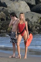  alt="Brooks Nader Sexy in Brooks Nader Sexy Shows Off Her Sizzling Body In A Spicy Red Swimsuit While Filming The Baywatch Reboot In La"