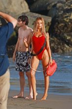  alt="Brooks Nader Sexy in Brooks Nader Sexy Shows Off Her Sizzling Body In A Spicy Red Swimsuit While Filming The Baywatch Reboot In La"