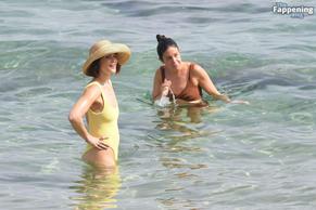 Gemma ArtertonSexy in Gemma Arterton Stuns In A Sexy Yellow Swimsuit At Exclusive Beach Party In Italy