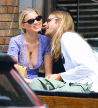 Elsa HoskSexy in Elsa Hosk Sexy with her boyfriend shopping at Chanel and Gucci in New York