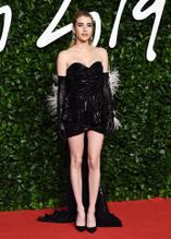 Emma RobertsSexy in Emma Roberts arrives at The Fashion Awards 2019 held at Royal Albert Hall in London