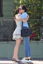 Emma RobertsSexy in Emma Roberts and Brit Elkin Hines were pictured in Los Feliz after catching up over coffee