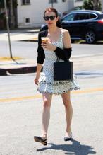 Emma RobertsSexy in Emma Roberts and Brit Elkin Hines were pictured in Los Feliz after catching up over coffee