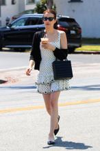 Emma RobertsSexy in Emma Roberts and Brit Elkin Hines were pictured in Los Feliz after catching up over coffee