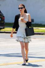 Emma RobertsSexy in Emma Roberts and Brit Elkin Hines were pictured in Los Feliz after catching up over coffee