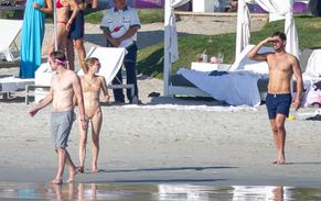 Emma RobertsSexy in Emma Roberts and Glee star Chord Overstreet were enjoying some downtime with friends in Punta Mita, Mexico