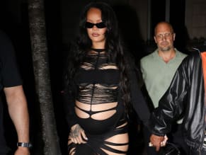Rihanna Sexy in Rihanna Sexy Seen With A$Ap Rocky Wearing A Sultry Black Dress While Leaving L'Arc Nightclub In Paris