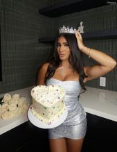 Tatiana McQuay Sexy Photos Celebrating Her Birthday In A Hot Metallic Mini Dress