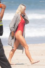  alt="Olivia Dunne Sexy in Olivia Dunne Sexy Shows Off Her Sizzling Body In A Spicy Red Swimsuit While Filming The Baywatch Reboot In La"