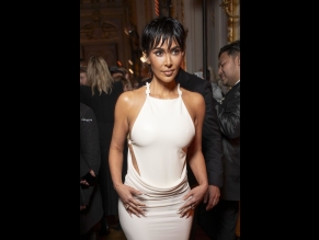 Kim Kardashian Sexy Shines In A Tight White Dress At The BoF500 Gala In Paris