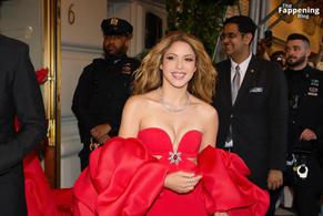 ShakiraSexy in Shakira Stuns In Sexy Red Dress At 2024 Met Gala In Nyc